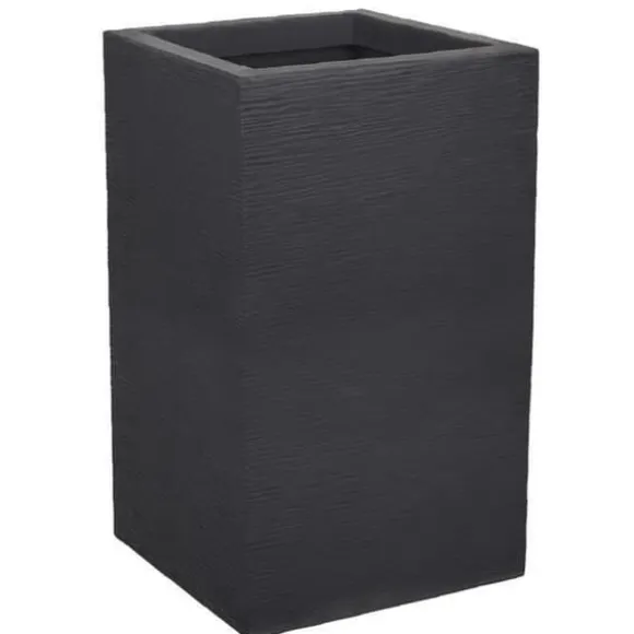 EDA Graphit Up Fyrkantig blomlåda - 36 L - 29.5 x 29.5 cm x 49.5 cm - Charcoal Grey