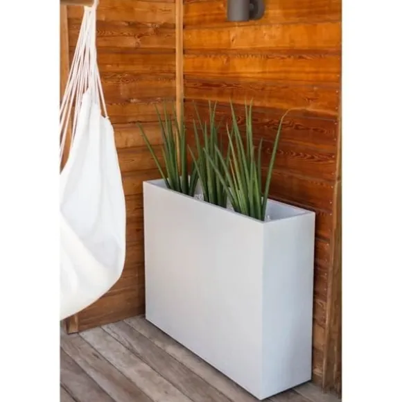 EDA Muret Loft GRAPHIT blomsterkasse - 46 L - 78,5 x 29,5 x 60 cm - Hvidkalket