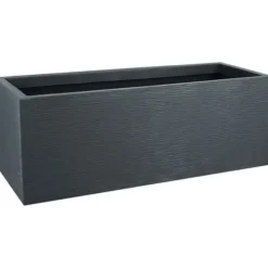 EDA PLASTIQUE Graphit Up Planteringskärl - 57 L - 79.5 x 29.5 x 29.5 cm - Antracitgrå