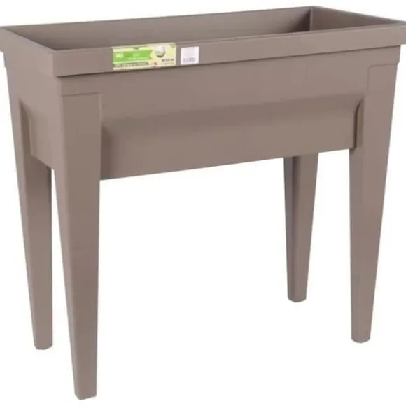 EDA Vegetabilisk trädgård med City Veg-bord & bord - 73 x 38,5 x H 68 cm - 57 L - Taupe