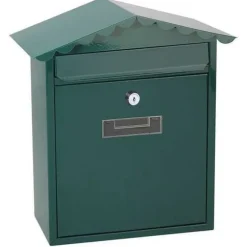 Edm Traditionel Postkasse With 2 Keys 260x90x355 Mm Grøn