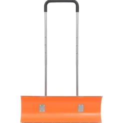 Effektiv sneskovl med justerbart håndtag - Vendbart stålblad | Farve: Orange | Længde: 143-171,5 cm