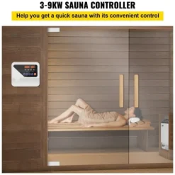 Ekstern saunavarmer controller til 3KW-9KW. Kontroller tid og temperatur fra 40-105°C effektivt.