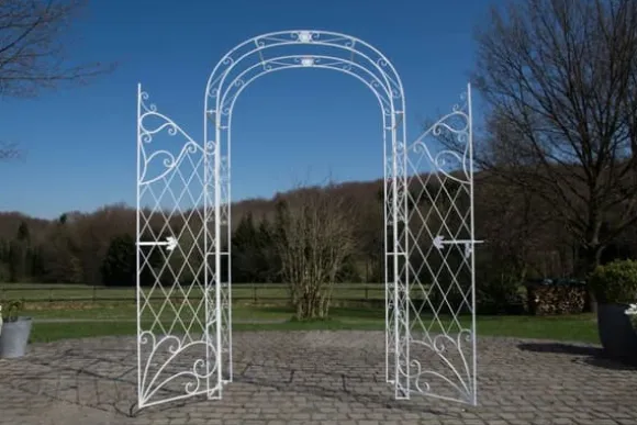 Elegant Garden Arch med hegn - Kundestop - Holdbar jernkonstruktion