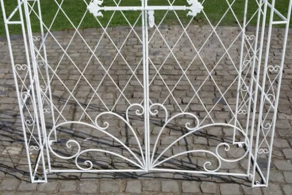 Elegant Garden Arch med hegn - Kundestop - Holdbar jernkonstruktion