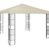 Elegant paviljong för uterum - Partytält 3x3 m | Färg: Gräddvit | Storlek: 3x3 m