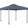 Elegant pavillon i aluminium - Solafskærmning til udendørsbegivenheder | Størrelse: 300x300 cm | Farve: Antracitgrå