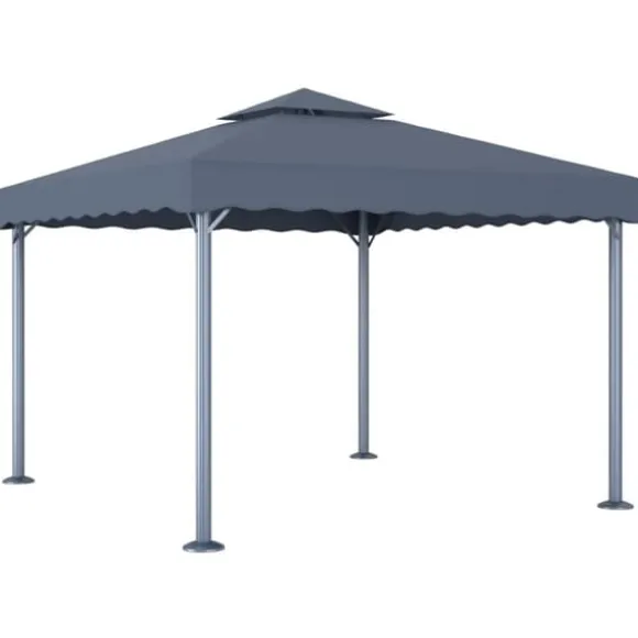 Elegant pavillon i aluminium - Solafskærmning til udendørsbegivenheder | Størrelse: 300x300 cm | Farve: Antracitgrå