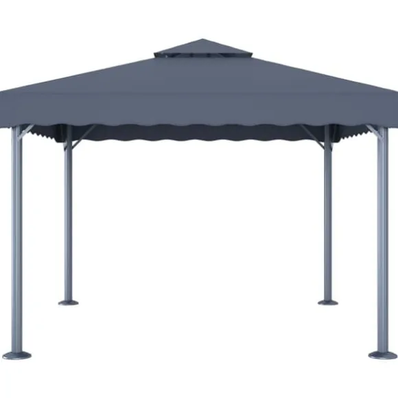 Elegant pavillon i aluminium - Solafskærmning til udendørsbegivenheder | Størrelse: 300x300 cm | Farve: Antracitgrå