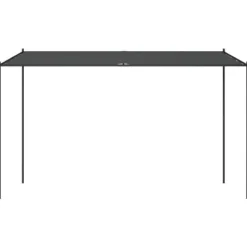 Elegant 4x4 m Pavillon - Vandafvisende Polyester og Stål | Farve: Antracitgrå | 180 g/m²