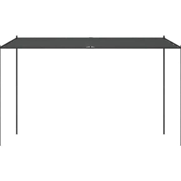 Elegant 4x4 m Pavillon - Vandafvisende Polyester og Stål | Farve: Antracitgrå | 180 g/m²