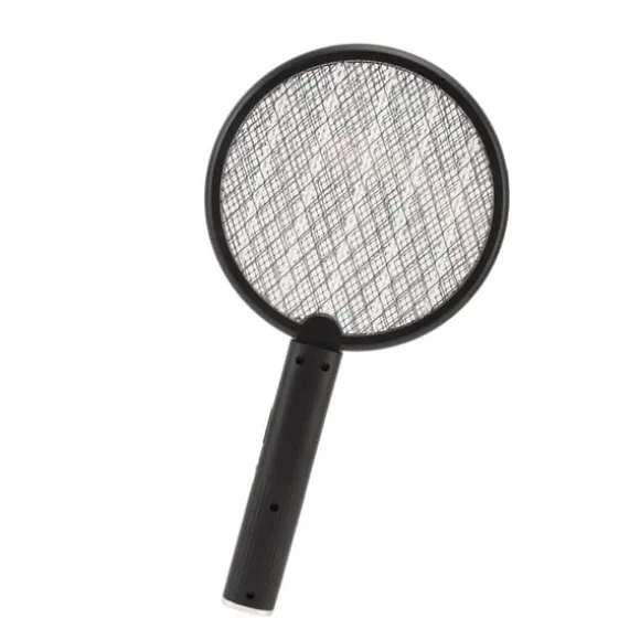 Elektrisk Bug Swatter USB Opladning Rund Flue Killer til Courtyard Kitchen Sort