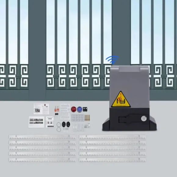 Elektrisk skydeportåbner - automatisk portmotorsæt - 370–750 W - 6 m skinne - 800–1600 kg - 220 V - lysegul