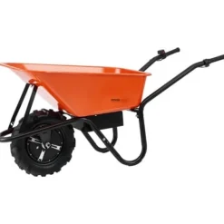 Elektrisk trillebør, 151x60x70 cm, orange, metal