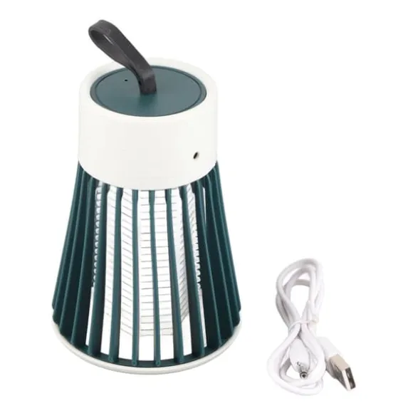 Elektrisk USB Genopladelig Fluefælde Lampe til Indoor Outdoor - Grøn