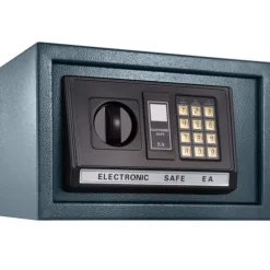 Elektronisk pengeskab 20 x 31 x 22cm + 4 batterier - sort