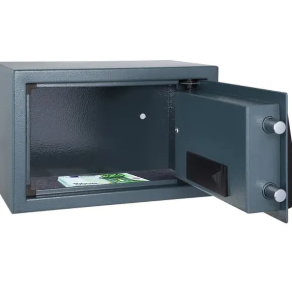 Elektronisk pengeskab 20 x 31 x 22cm + 4 batterier - sort