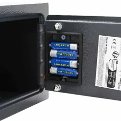 Elektronisk pengeskab med lås - Sikker opbevaring | Farve: Mørkegrå | Størrelse: 23x17x17 cm