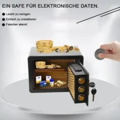 Elektronisk Sikkerhedsboks, Dobbelt Adgangssikkerhed, Alarmfunktion, Aftagelig Hylde