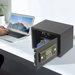 Elektronisk Sikkerhedsboks, Digitalt Tastatur, Alarm System,sort