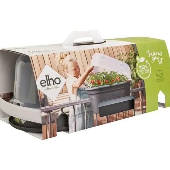 ELHO - Gb Balconniere Set De Cult 55 - Living Black - L 55 x B 28,5 x H 25 cm - Balkong - 100% återvunnet