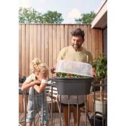 ELHO - Gb Balkonsæt De Cult 55 - Living Black - L 55 x B 28,5 x H 25 cm - Balkon - 100% genbrugt