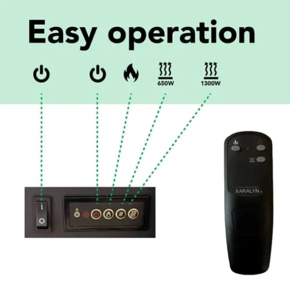 Elski el-indbygningsovn - humørovn - 1300 Watt varme - plug and play - fjernbetjening