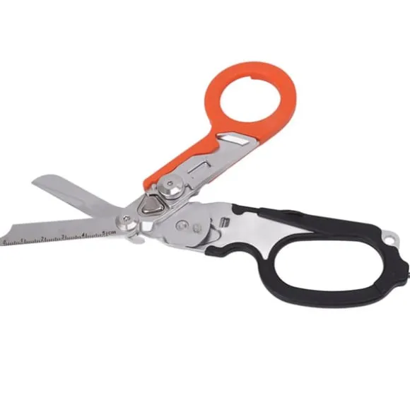 Emergency Response Stainless Steel Multifunktionel Foldbar Saksetang - Sort Orange