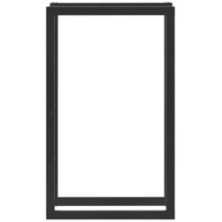 [en.casa]® Brændeholder - brændestativ - 60x100x25cm - stål - sort
