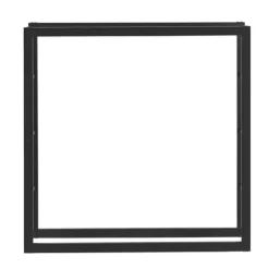 [en.casa]® Brændeholder - brændestativ - 100x100x25cm - stål - sort