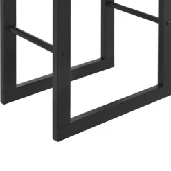 [en.casa]® Brændeholder - brændestativ - 100x100x25cm - stål - sort