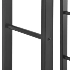 [en.casa]® Brændeholder - brændestativ - 60x150x25cm - stål - sort