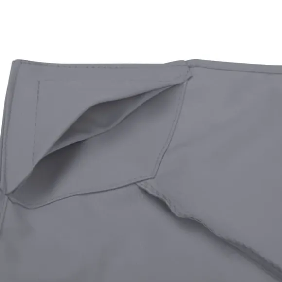 Erstatningstag 3x3 m til metalpavillon, vejrbestandigt polyester, mørkegrå
