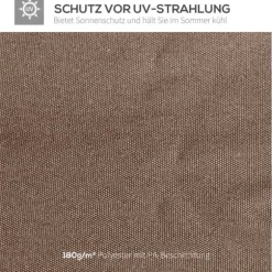 Erstatningstag 2,93x2,93 m til pavillon, polyester, kaffe