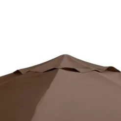 Erstatningstag 2,93x2,93 m til pavillon, polyester, kaffe