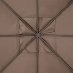 Erstatningstag 2,93x2,93 m til pavillon, polyester, kaffe