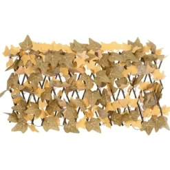 Espalier med kunstige ahornblade - Udvideligt | Farve: Orange | Størrelse: 180x30 cm