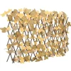Espalier med kunstige ahornblade - Udvidelig | Farve: Orange | Størrelse: 180x60 cm