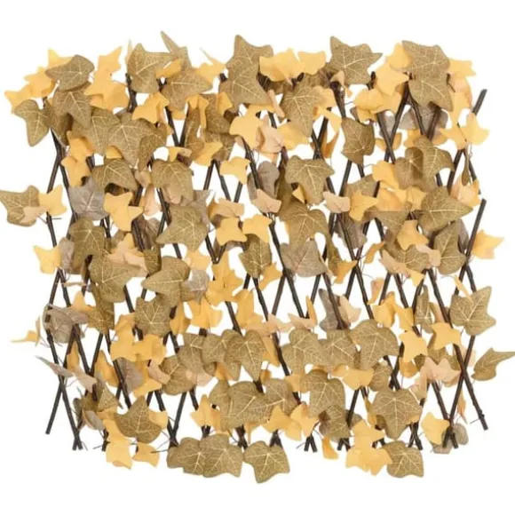 Espalier med kunstige ahornblade - Udvidelig | Farve: Orange | Størrelse: 180x60 cm