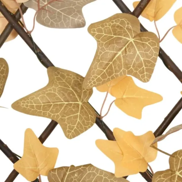 Espalier med kunstige ahornblade - Udvidelig | Farve: Orange | Størrelse: 180x60 cm