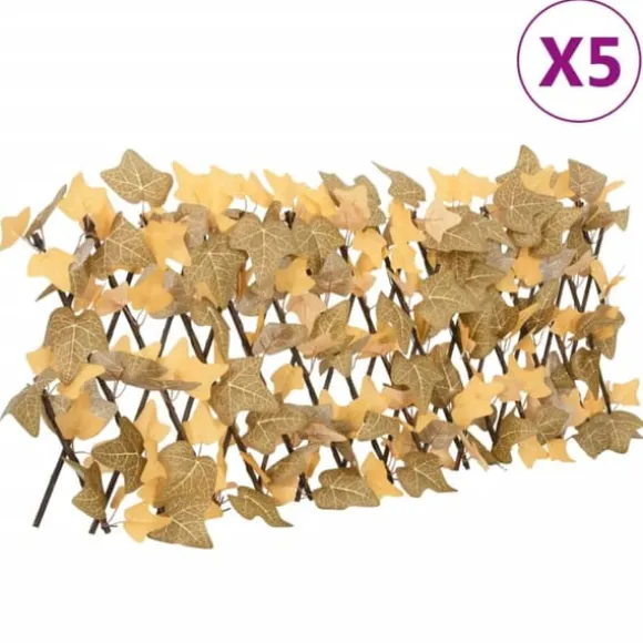 Espalier med kunstige ahornblade - 5 stk. | Størrelse: 180x30 cm | Farve: Orange
