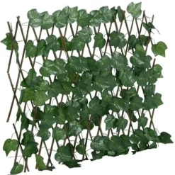 Espalier med kunstige vinblade - Udvidelig grøn | Størrelse: 190x60 cm