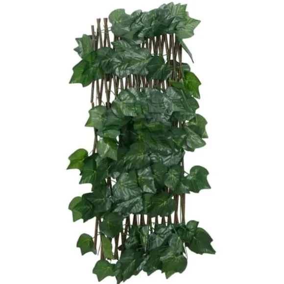 Espalier med kunstige vinblade - Udvidelig grøn | Størrelse: 190x60 cm