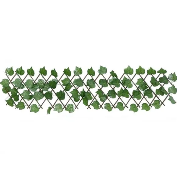 Espalier med kunstige vinblade - Udvideligt & robust | Farve: Grøn | Størrelse: 180x20 cm