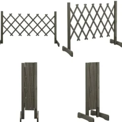 Espalier til haven 120x60 cm massivt fyrretræ grå - Espalier - Espalierer - Home & Living