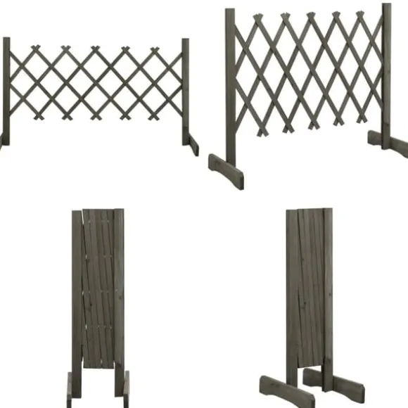Espalier til haven 120x60 cm massivt fyrretræ grå - Espalier - Espalierer - Home & Living