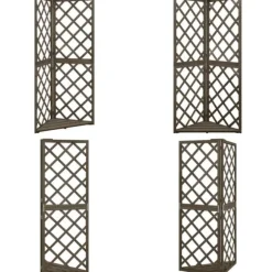 Espalier til hjørne 50x50x145 cm massivt grantræ grå - Espalier Til Hjørne - Espalierer Til Hjørne - Home & Living
