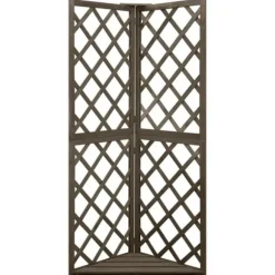 Espalier til hjørne 50x50x145 cm massivt grantræ grå - Espalier Til Hjørne - Espalierer Til Hjørne - Home & Living