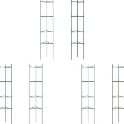 Espalierer til tomater - Justerbare stålstøtter, 6 stk. | Højde: 154 cm | Materiale: PP