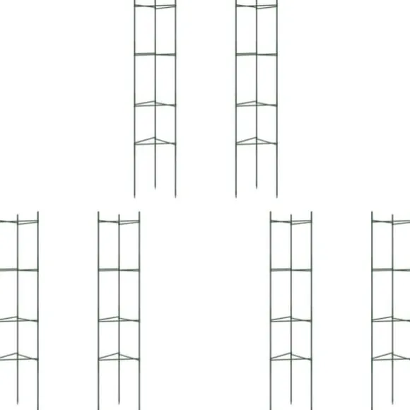 Espalierer til tomater - Justerbare stålstøtter, 6 stk. | Højde: 154 cm | Materiale: PP